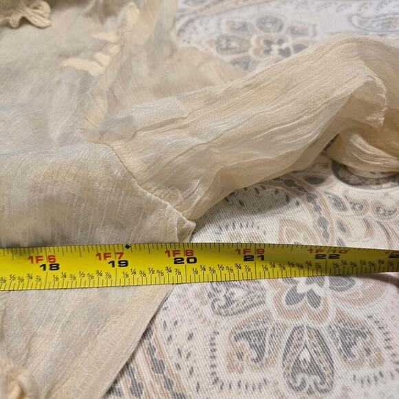 Lucy Paris boho chic dress Crochet trim bell sleeve Western Maxi dress - Picture 7 of 14